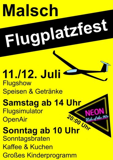 Plakat Flugplatzfest Malsch