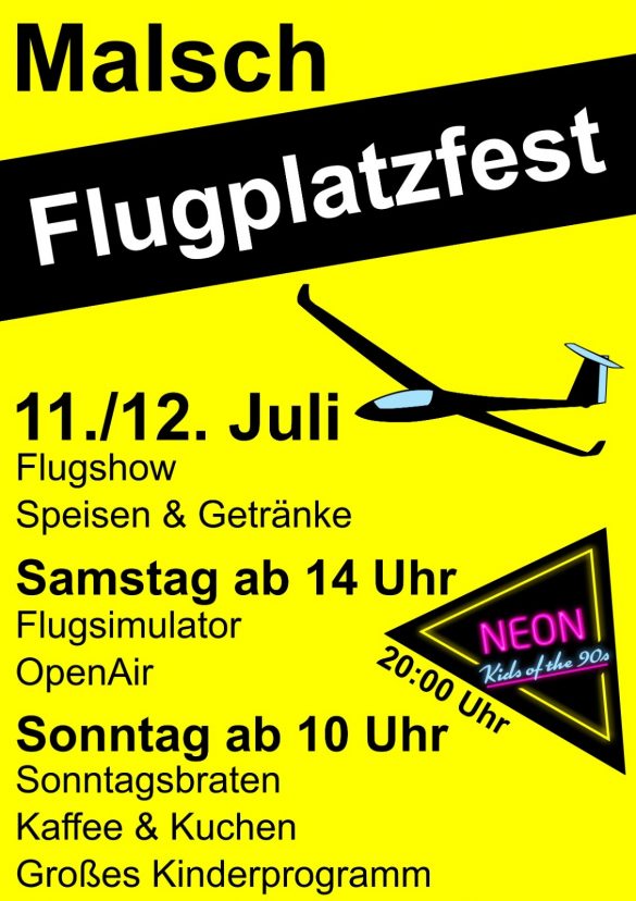 Plakat Flugplatzfest Malsch